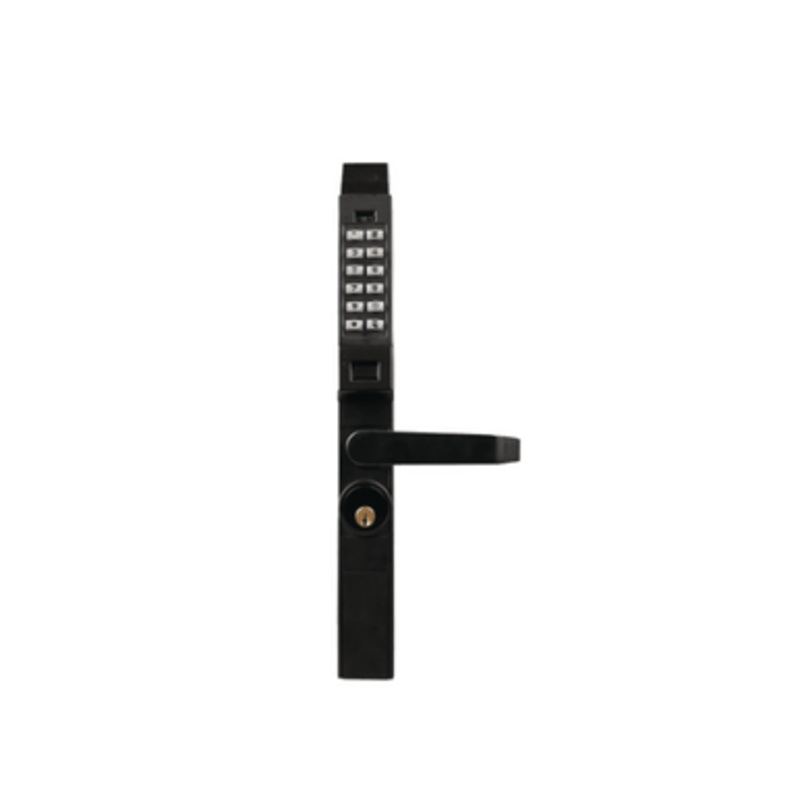 Networx Pushbutton Aluminum Door Trim with Prox Reader | 2000 Users | 40,000 Event Audit Trail | Flat Black Finish