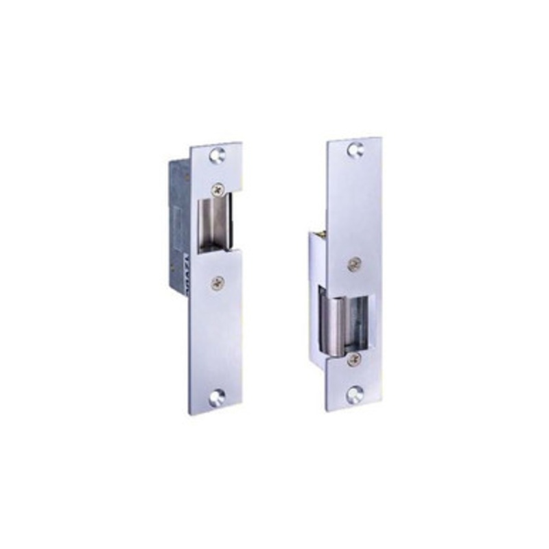 ROFU 1510-08 SP28 Offset Electric Strike, 24VAC/DC, Fail Secure, 1-1/4 x 5-7/8 Faceplate, Aluminum Painted Finish, Non-Handed