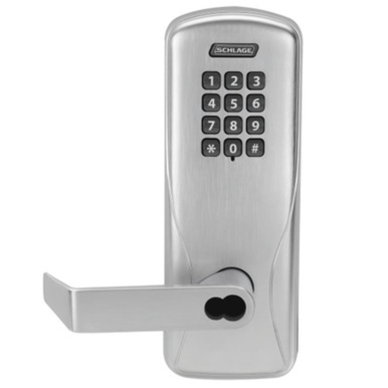 Schlage CO-100-993R-70-KP-RHO-626-BD Offline Exit Trim Mortise Classroom/Storeroom Electronic Lock For SFIC (Less Core)