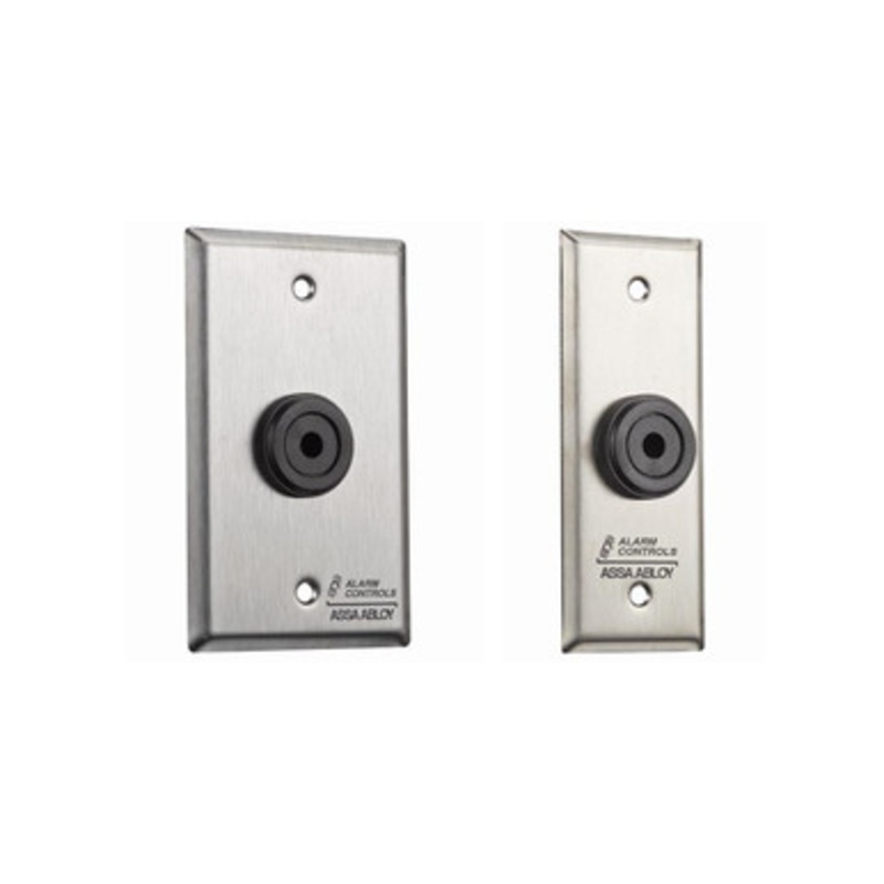 Alarm Controls TS34 Mounted on single gang 430 stainless steel wall plate