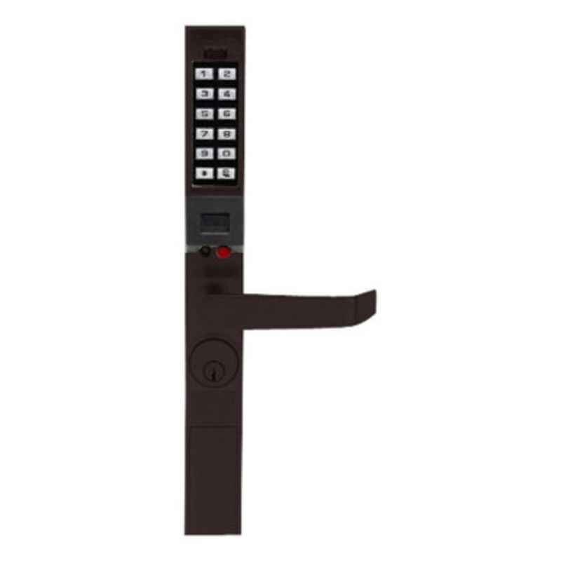 Alarm Lock NETWORX PDL1300NWET-10B Wi-Fi Narrow Style Storefront Style Exit Bar Trim Proximity and/or Pin Code Access in Duronadic Finish