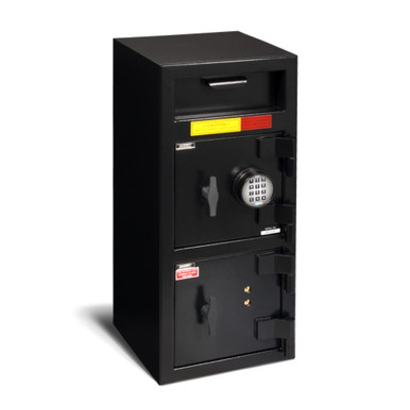 AMSEC AMERICAN SECURITY | DSF3214CC  Depository Safe, Front Load, Combination Lock, B-Rated Construction, 14 Width x 14 Depth x 32-1/4 Height, Solid Steel