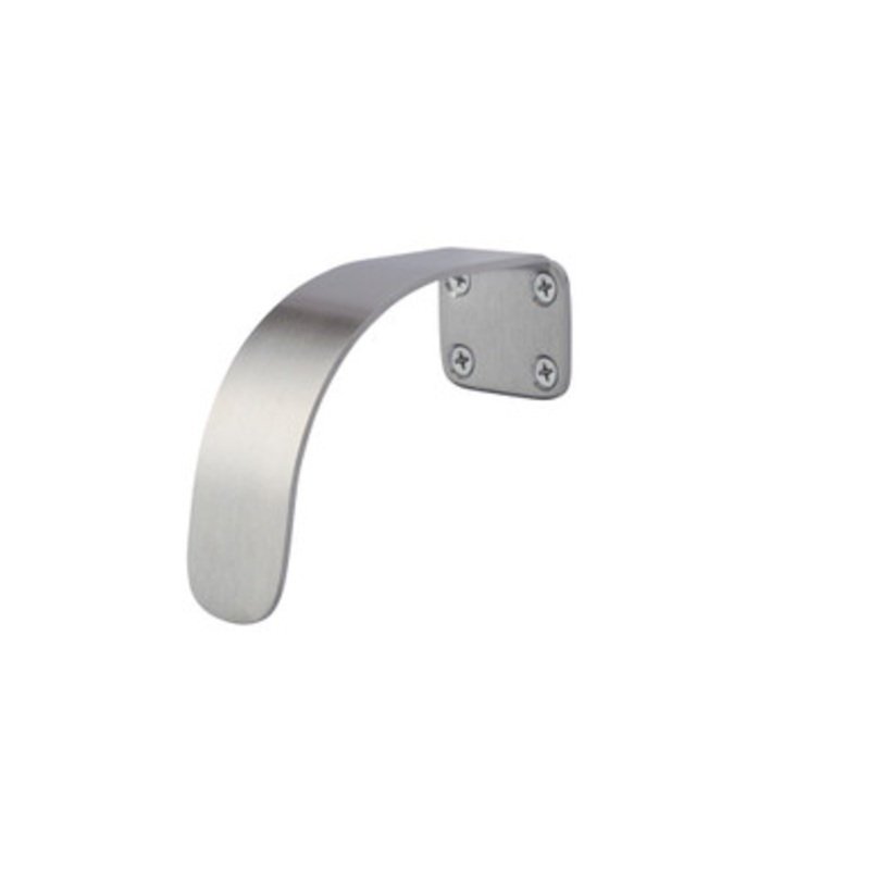 AP1140 US32DMS  Rockwood Door Pulls, Push and Pull Plates Arm Pull, 1-1/2 Pull Width, Satin Stainless Steel Microshield