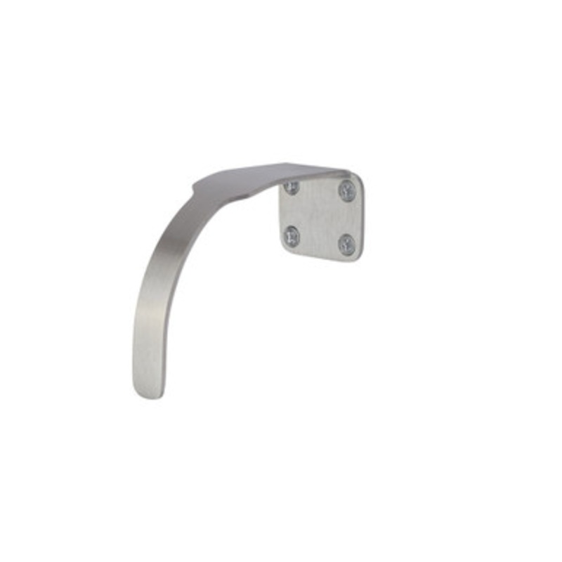 AP1141 US32DMS  Rockwood Door Pulls, Push and Pull Plates Arm Pull, 1-1/2 to 3/4 Pull Width, Satin Stainless Steel Microshield