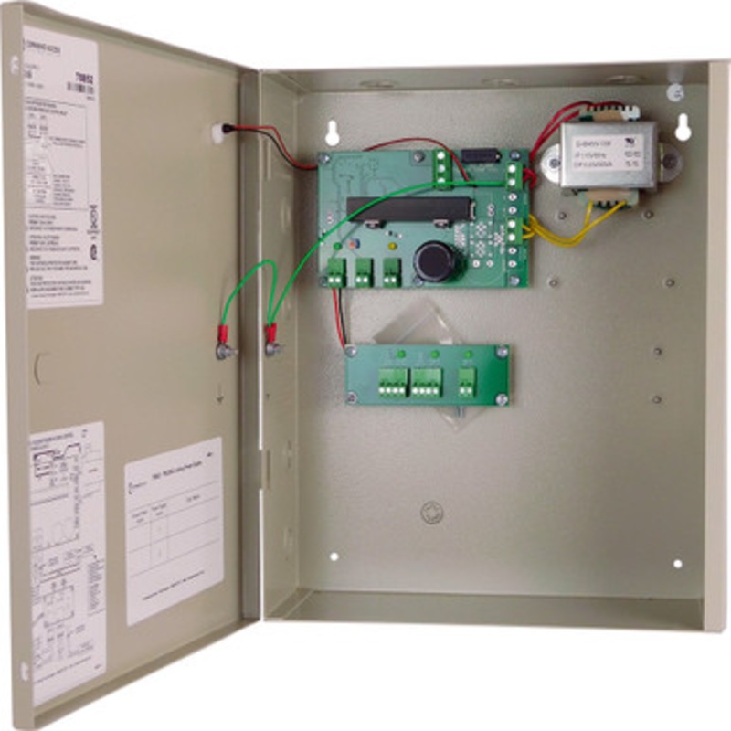 Command Access PS220B Power Supply with Battery Back-up for E-Motorized Exit Devices, Locks & Strikes, 2A 24V Momentary 3A Boost, Heavy Duty, Regulated, Linear, with 2 Solid-State I/O, UL 294 6E / CSA Design