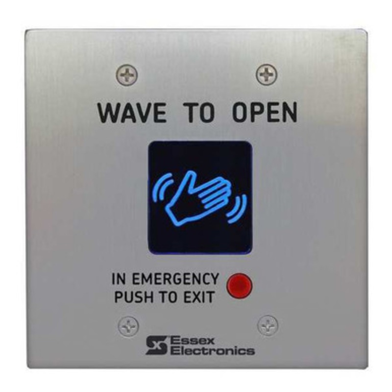 ESSEX HEWMO-3 U.S. Double Gang, Hand-E-Wave TM , Stainless Faceplate with Manual Override