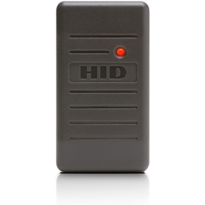 HID 6008B2B00 Card Reader ProxPoint Plus Reader, Clock and Data output, Designer Gray, 18 In. Pigtail