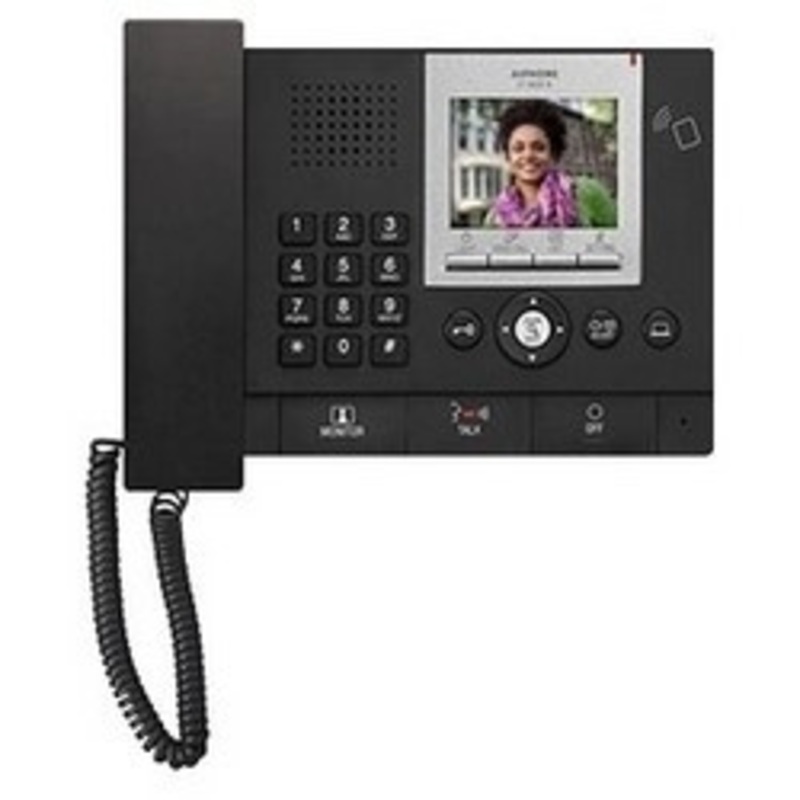 AIPHONE GT-MKB-N | 14065  Video Guard Station, Hands-Free, 2-Conductor, 24 Volt DC, 3.5 TFT LCD Monitor, 9-13/16 Width x 1-1/2 Depth x 6-3/8 Height, Polyethylene Insulation
