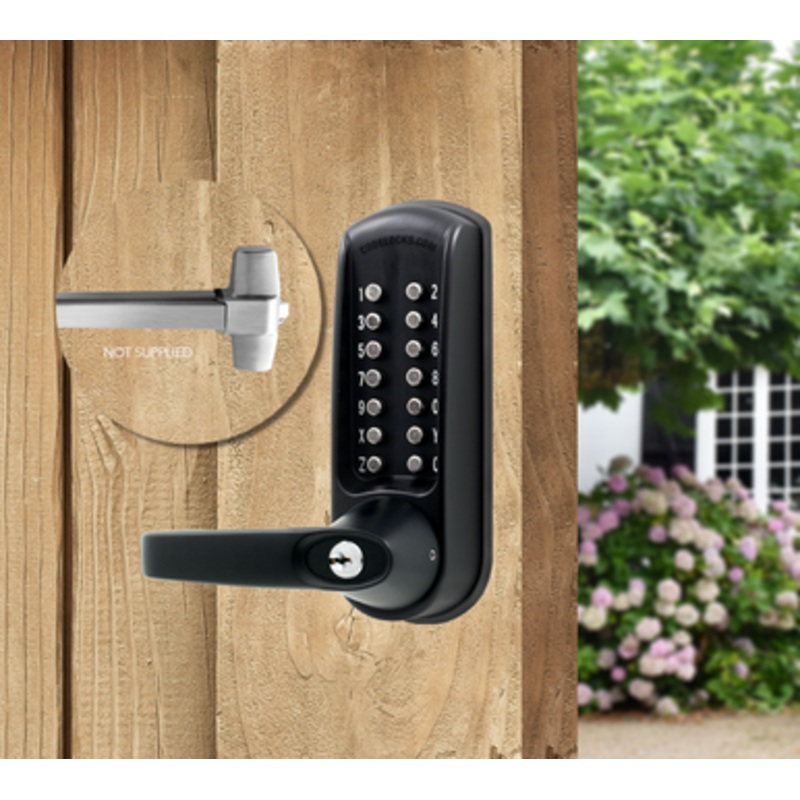 Codelock CL600PK Marine Grade Panic Access Kit Mechanical Keypad Lock Trim for Exit Device Brushed Steel Finish