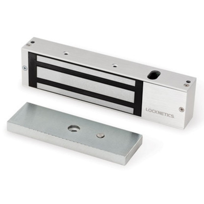 Locknetics Electromagnetic Locks MG600DT-2  Locknetics Maglock MG Series 600 Model Double Mag Lock, Monitored 600lb, 12/24VDC, Satin Stainless Steel