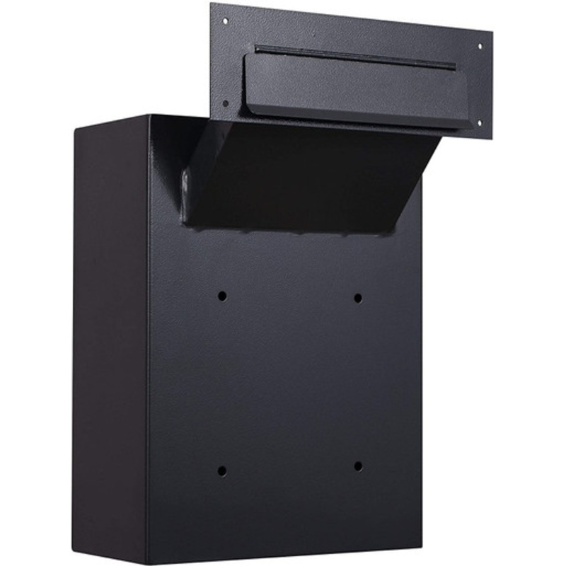 Protex Safe WDC-160 Wall Drop Box with Adjustable Chute in Black