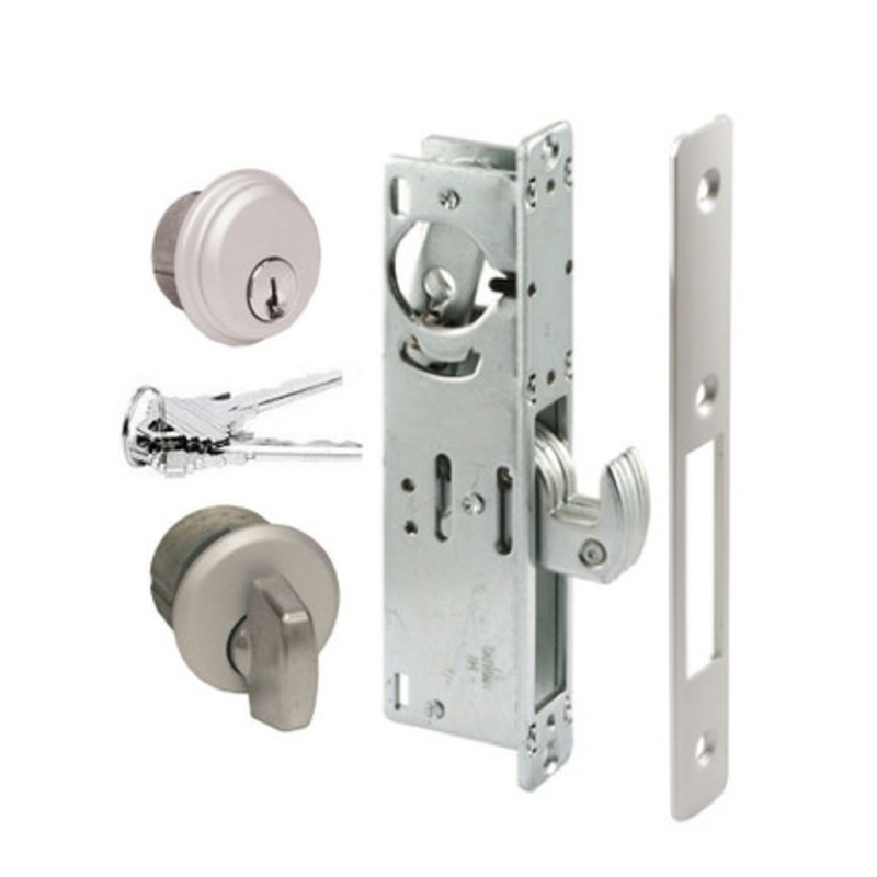Storefront HookBolt with Cylinder and Thumbturn kit in Aluminum Finish