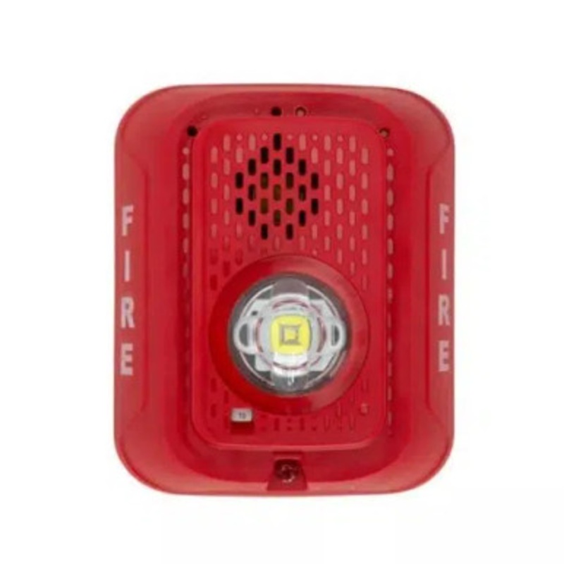 SYSTEM SENSOR P2RLED L-SERIES LED HORN STROBE, 2-WIRE, INDOOR, WALL, RED, MARKED FIRE