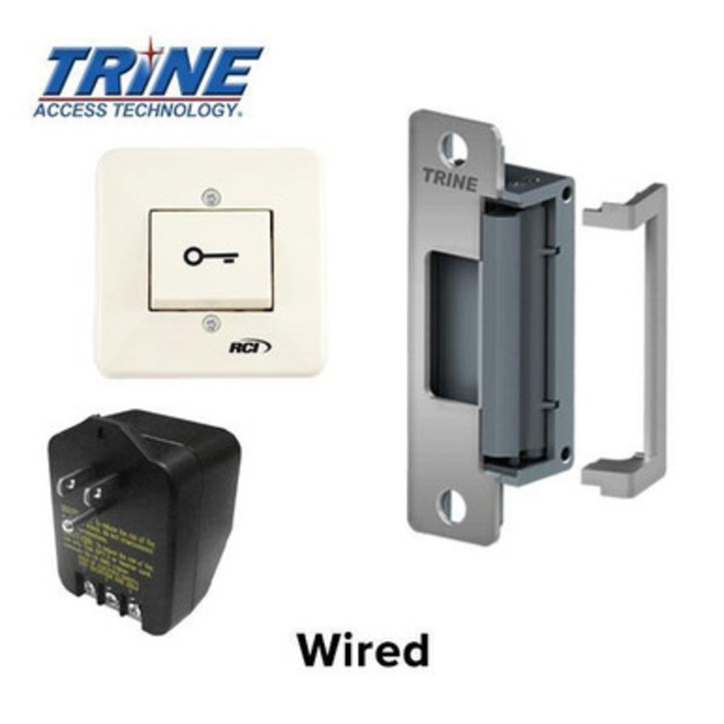 Trine Wired Electric Strike Buzzer System Kit Fits most Door
