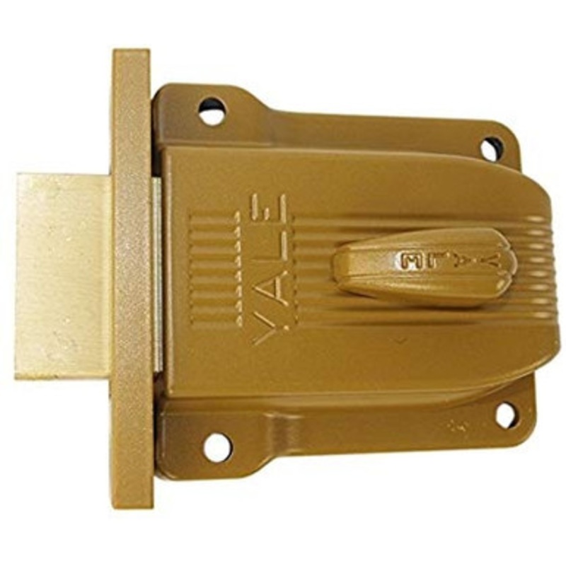 Yale Auxiliary Locks 112F  Yale Auxiliary Locks Single Cylinder Auxiliary Deadbolt w/Flat Strike