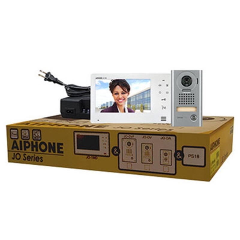 Aiphone JOS-1F  Color Video Intercom Kit, Includes JO-DVF Video Door Station, JO-1MD Video Intercom Master, PS-1820UL Power Supply