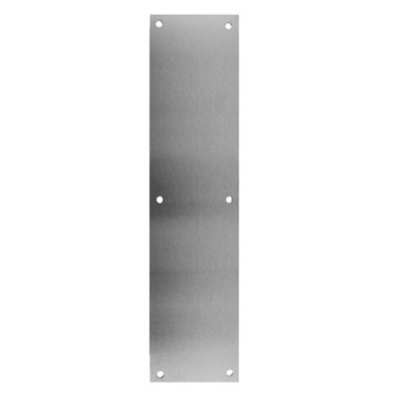 GENERAL LOCK BH-70-630 Door Lock Push Plate, 3-1/2 Width x 15 Height, Satin Stainless Steel