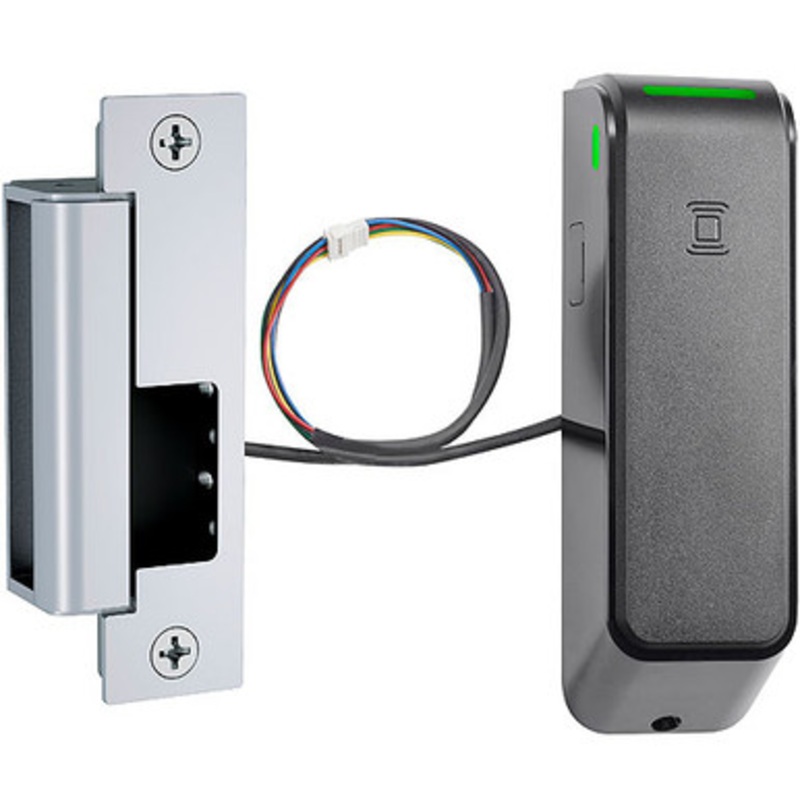 HES ES100-15LH-IPS 630 Aperio Wireless 1500 Electric Strike with Reader, for Cylindrical or Mortise Latch bolt Locks, Auto-sensing 12-24VDC, Fail Secure, Satin Stainless Steel