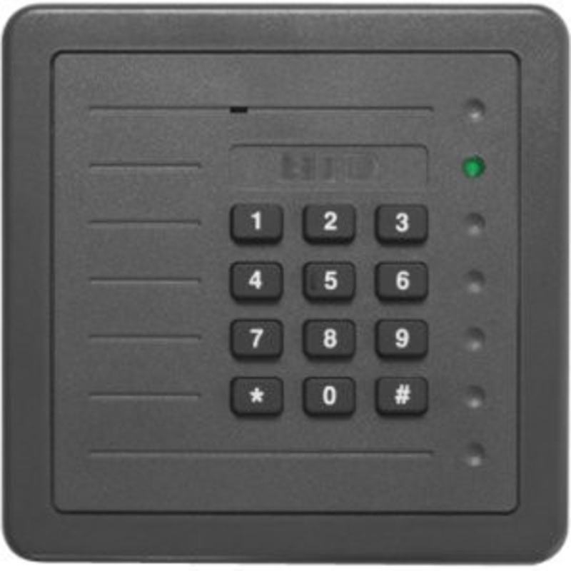 HID 5355AGK09 Card Reader ProxPro with Wiegand output, Keypad and Terminal Strip, Charcoal Gray,