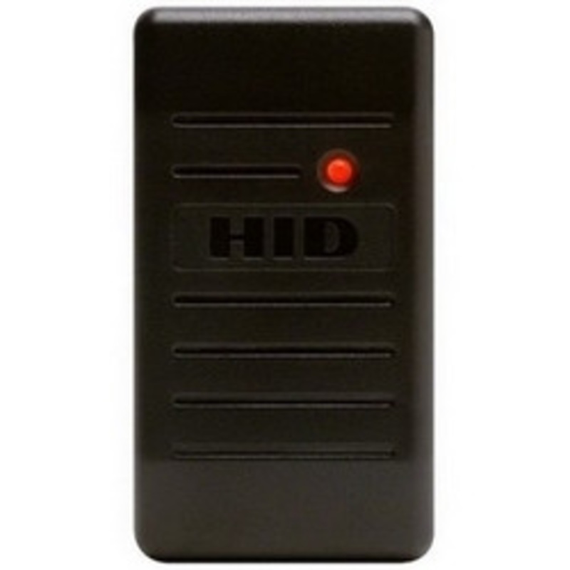 HID 6008B1B00 Card Reader ProxPoint Plus Reader, Clock and Data output, Designer Black, 18 In. Pigtail