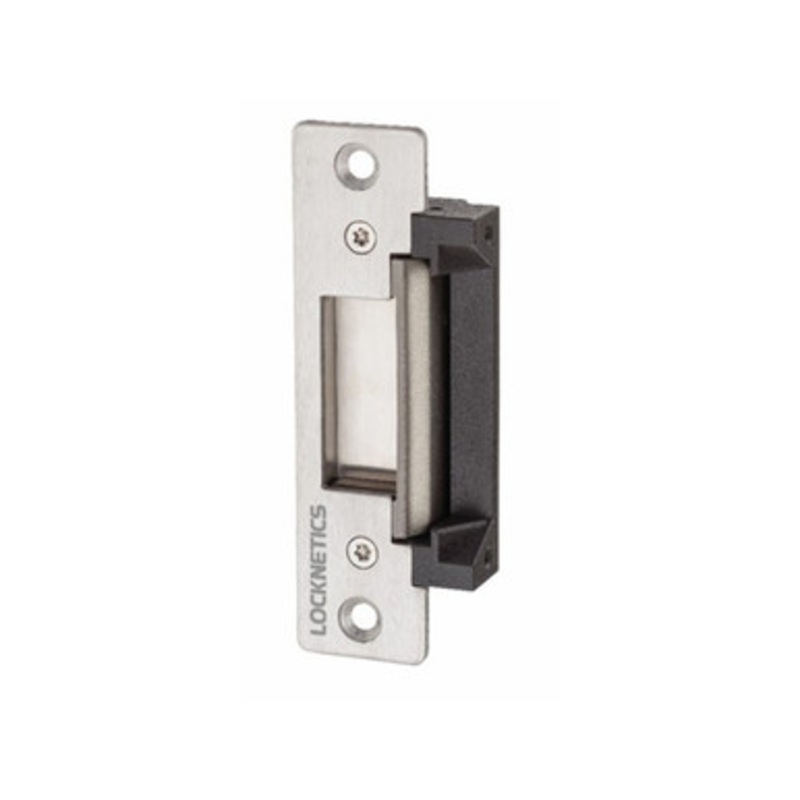Locknetics Electric Strikes CS450-32D CS Series Electric Strike, 4-7/8 Faceplate, 9/16 Keeper, 12/24DC, Fail Safe/Fail Secure, Satin Stainless Steel