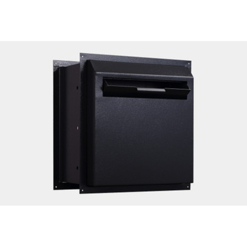 Protex WDD-180 Black Through The Wall Locking Drop Box in Black