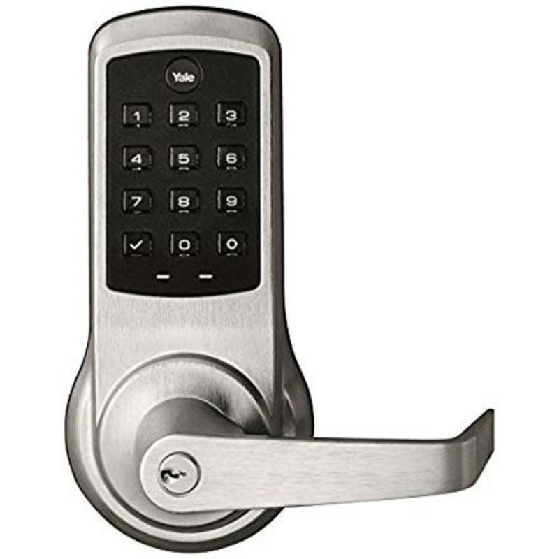 Yale AU-NTB613-NR 626 Grade 1 NexTouch Cylindrical Lock with Keypad Trim, Augusta Lever, Cylinder Override