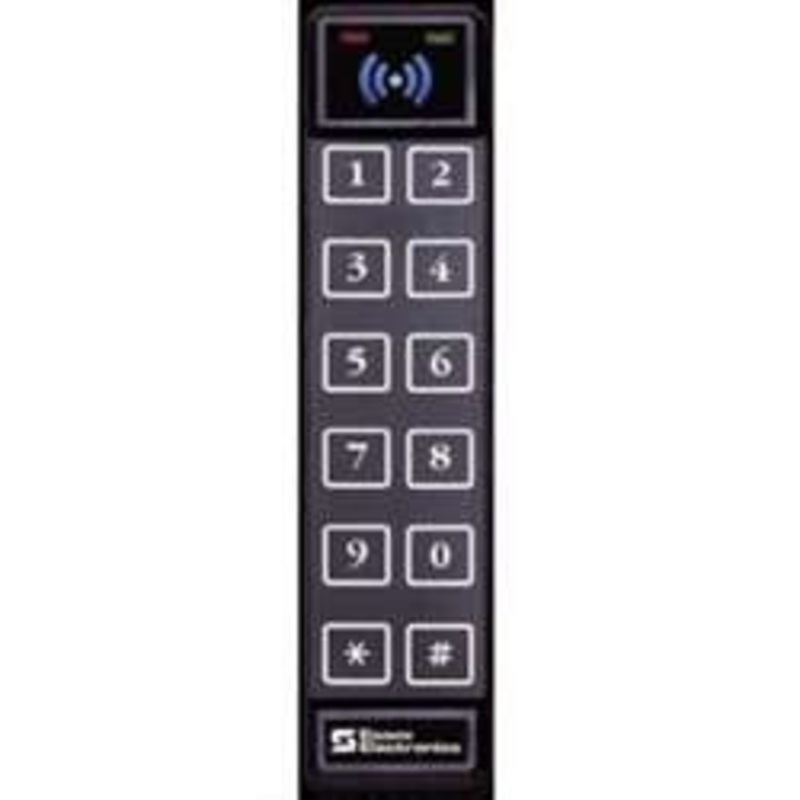 ESSEX K1-26I Access Control Keypad Valox Housing Black Illuminated Overlay Faceplate, 7 1/8 in