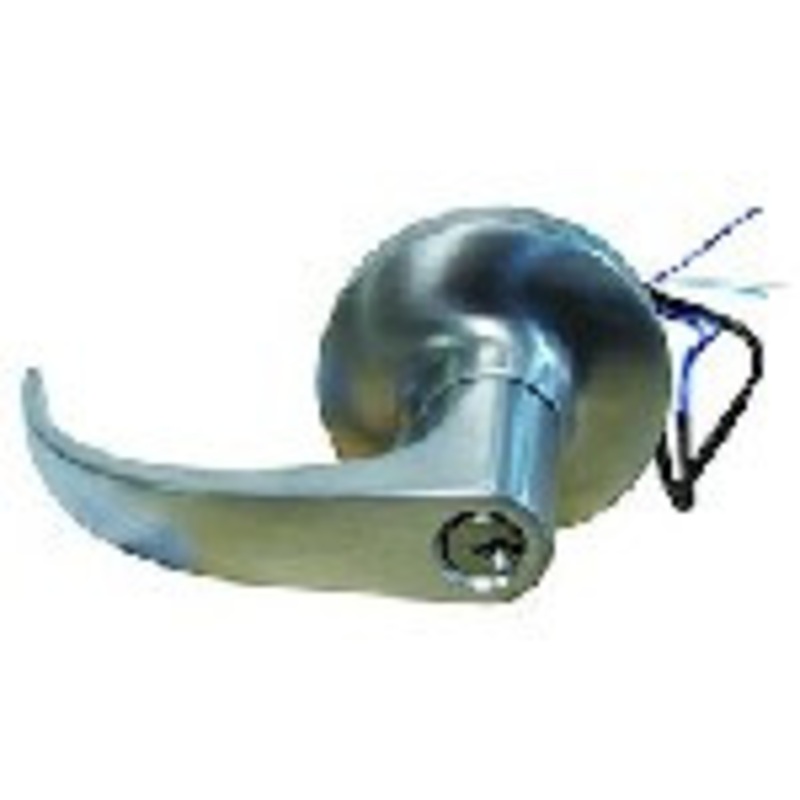 GENERAL LOCK  L180CE FSE 24VDC 626 C REX Cylindrical Leverset, Electrified, Fail Secure, Clutched Curved Lever, Grade-1, Schlage C Keyway, 24 Volt DC, 180 Degree, Satin Chrome, For Storeroom