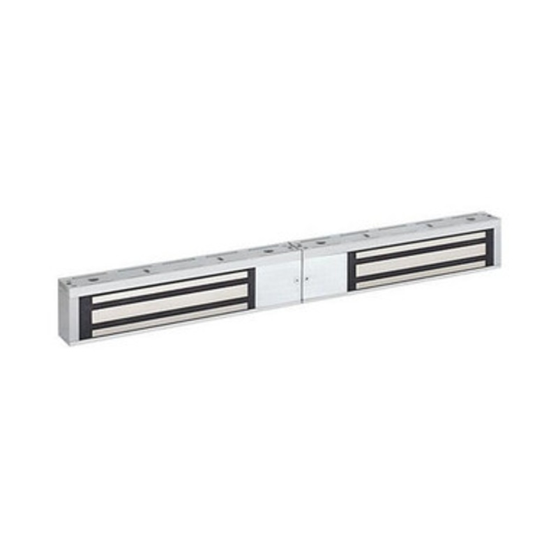 Locknetics Electromagnetic Locks MG1200-2  Maglock MG Series 1200 Model Double Mag Lock, Standard 1200lb, 12/24VDC, Satin Stainless Steel