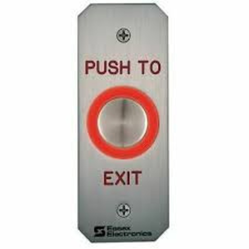 ESSEX PEBSSN2- Piezoelectric Switch, Push To Exit, 4 1/2 in Height, Stainless Steel, 1 in Button Dia.