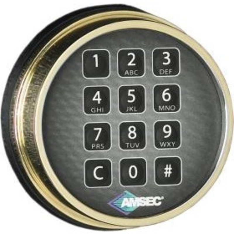 Amsec 0615770 ESL10XL Standard Bolt Electronic Safe Lock (Brass)