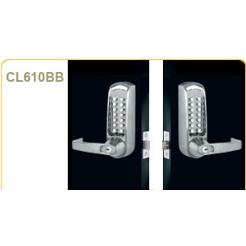CODELOCKS CL600 Series Model# CL610 BB Back-to-Back doubelsided Mechanical Keyless Lock; WITHOUT PASSAGE MODE FEATURE.