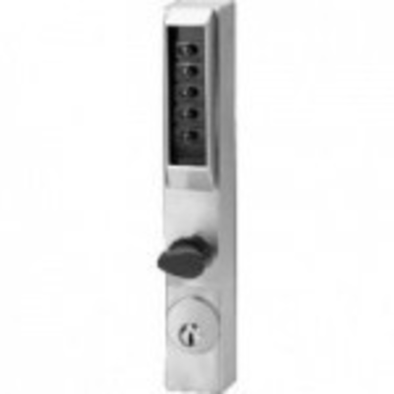 Simplex 3001-26D-41 Narrow Stile Lock with Thumbturn Comb Entry/Key Override L/Cylinder Passage/Lockout in Satin Chrome