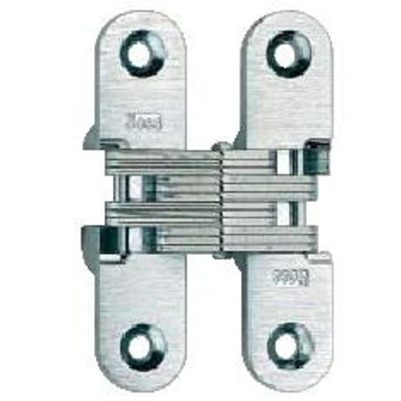 SOSS 208US26D 208 Invisible Hinge 2-3/4 US26D 208 Series 2-3/8 Invisible Hinge 1 Minimum Door Thickness Satin Chrome