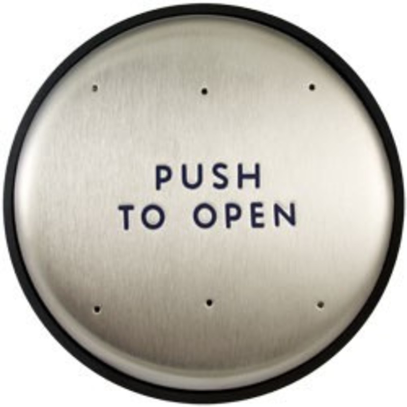 BEA Incorporated BEA 10PBR 6 Round Push Plate (Text Only)