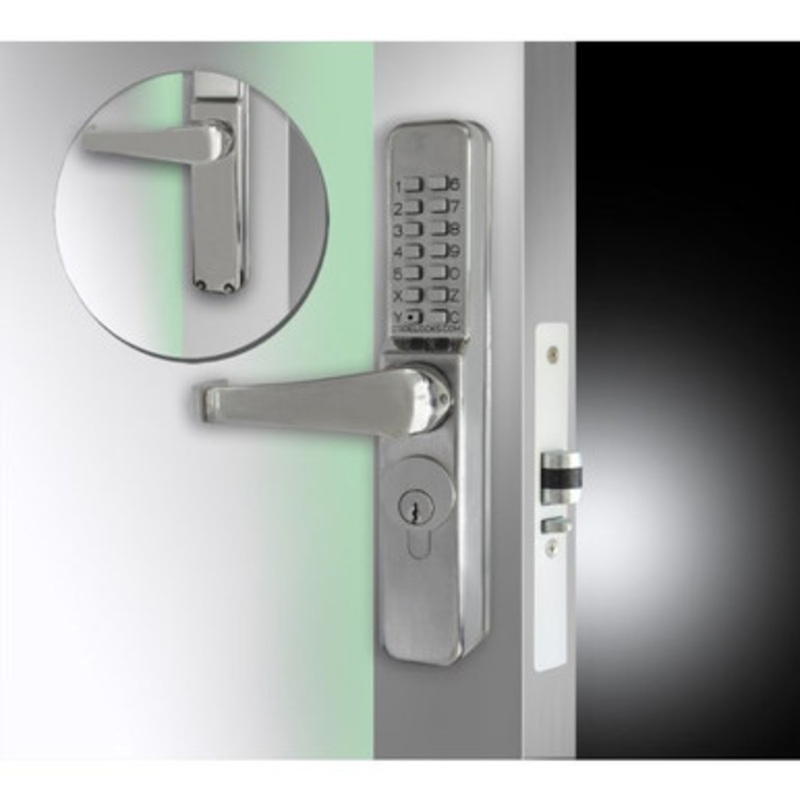 CODELOCK CL465 Narrow Stile Storefront  mechanical keyless lock – Leverset Latchbolt with Passage feature