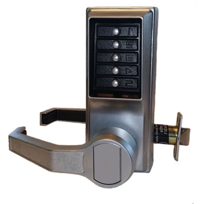 Dormakaba Simplex LL1011-26D-41 Pushbutton Lever Lock with no Key Override in Satin Chrome
