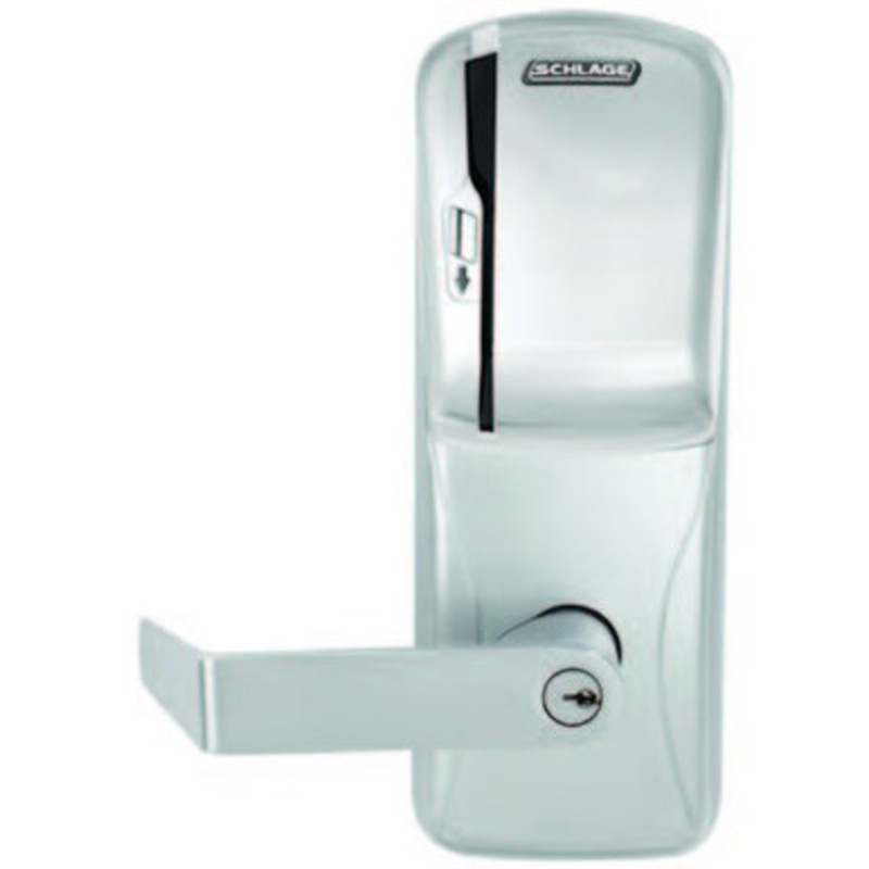 Schlage Schlage CO-200-CY-50-MS-PD Offline Cylindrical Office Magnetic Stripe Electronic Lock (Standard Cylinder)