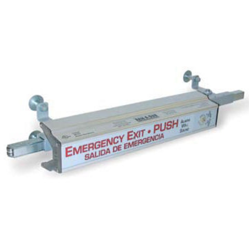 Arm-A-Dor A101-002 Exit Device Automatic Relock Alarmed, 3′ to 4′ Doors, 6-3/4 Jambs Aluminum
