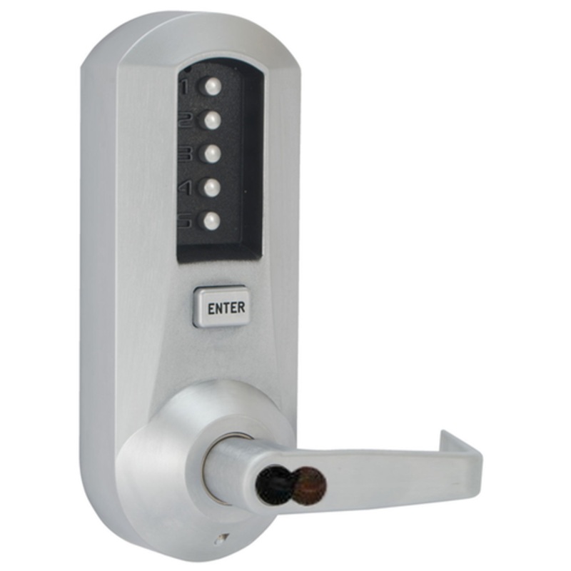DormaKaba 5000 Series Model 5021 Pushbutton Lock Interchangeable Core override (indicate keyway/less core)