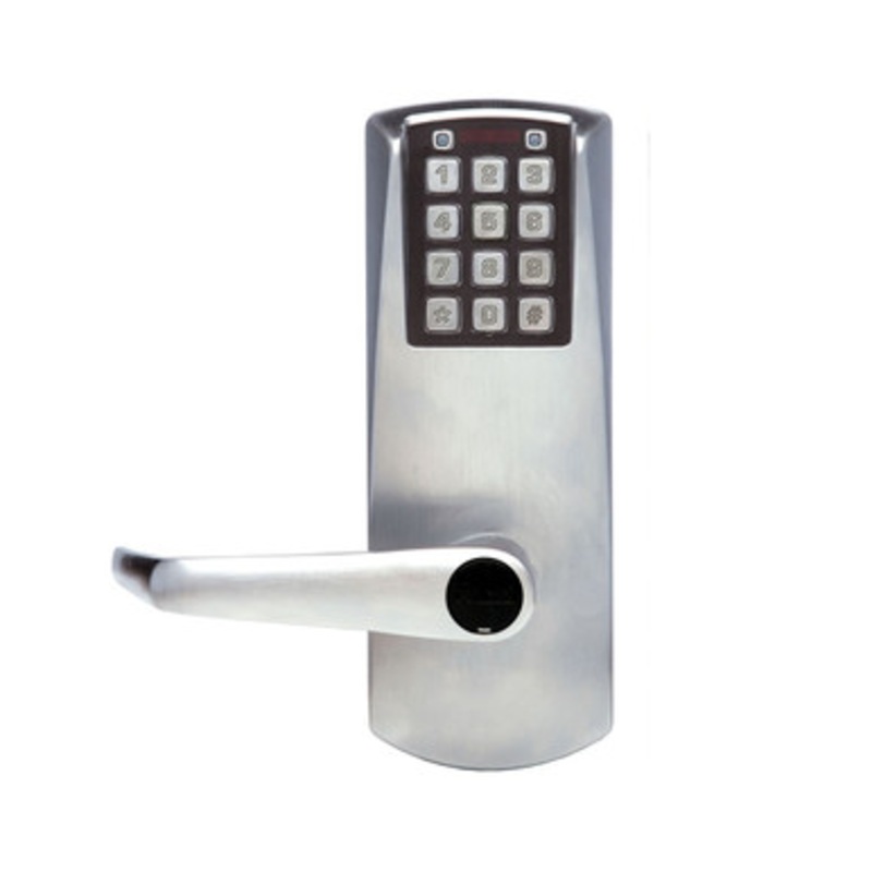 DormaKaba E2031XSLL-626-41 E-Plex 2000 Cylindrical Lock, 100 Access Codes, 1,000 Audit Events, 2-3/4 Backset, 1/2 Throw, KIL, Schlage C Keyway, Satin Chrome