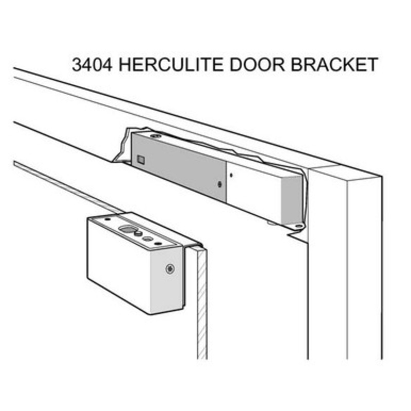 Dortronics Dortronics 3404 Herculite Door Mounted U-Bracket Housing