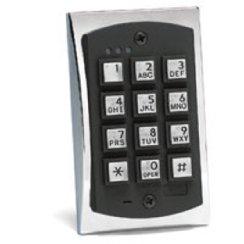IEI 2000eM Series e Style Flush-mount Backlit Access Control Keypad (metal Keys)