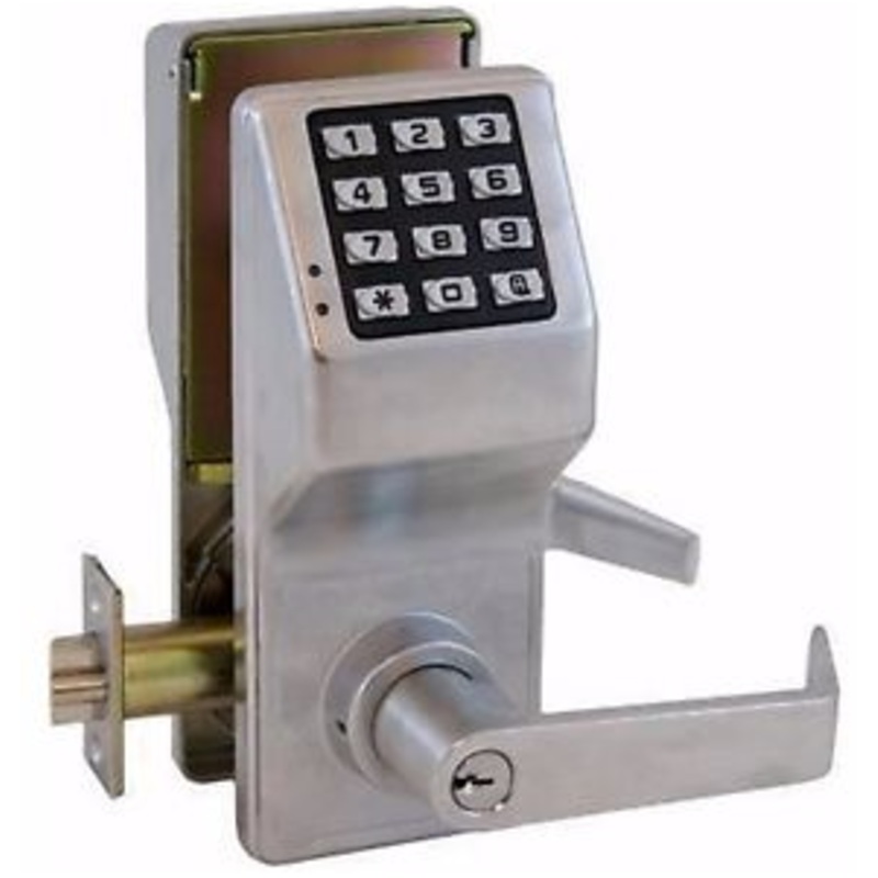 Alarm Lock T2 TRILOGY Digital Locks DL2700 standard key override in Satin Chrome