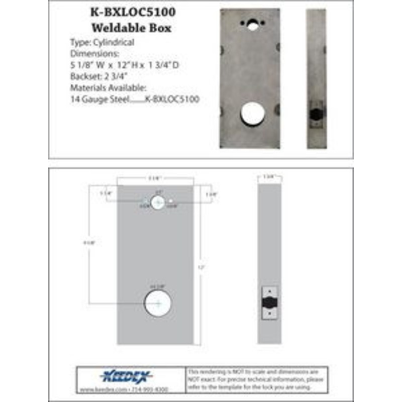 Keedex Weldable Gate box K-BXLOC5100