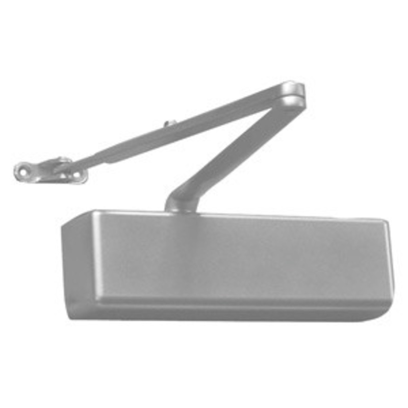 General Lock Door Closer, Tri-Pack, Adjustable 1-6, Heavy Duty, Backcheck, Cover, Aluminum Finish