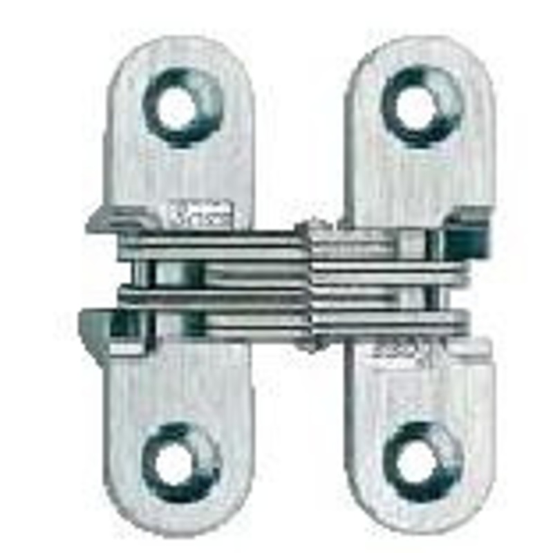 SOSS 203CUS26D Invisible Hinge, 1-3/4, 2 Per Bag, 3/4 Minimum Door Thickness, Satin Chrome Finish