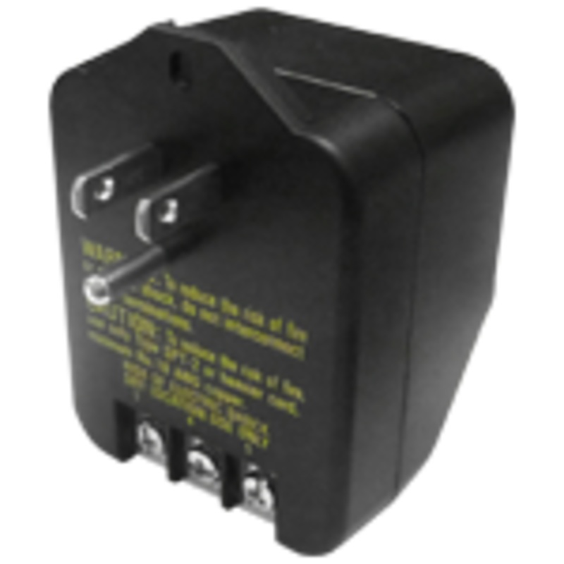 Trine 5205 Plug Tri Volt Transformer (AC), 8VAC 10VA 1.25 Amps, 16VAC 10VA .62 Amps, 24VAC 20VA .83 Amps