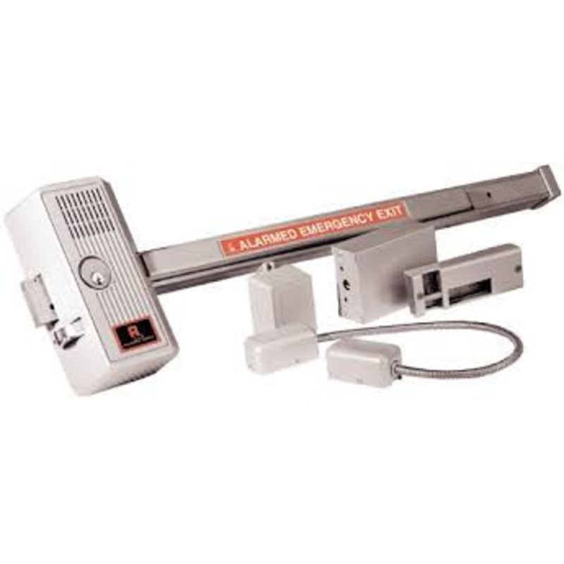 Alarm Locks 715x28x88x48 Delayed Agress Panic Lock Monitoring Output 48 Bar in Satin Aluminum